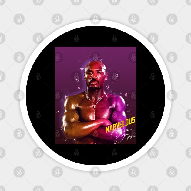 Marvelous Marvin Hagler Boxing Legend Signature Vintage Retro 80s 90s Bootleg Rap Style Magnet by CarDE